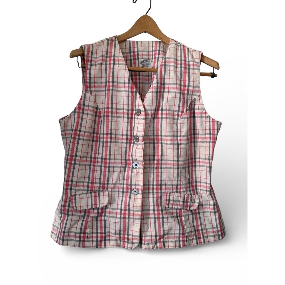 Vintage‎ Primstyle Cotton plaid vest, made in Japan